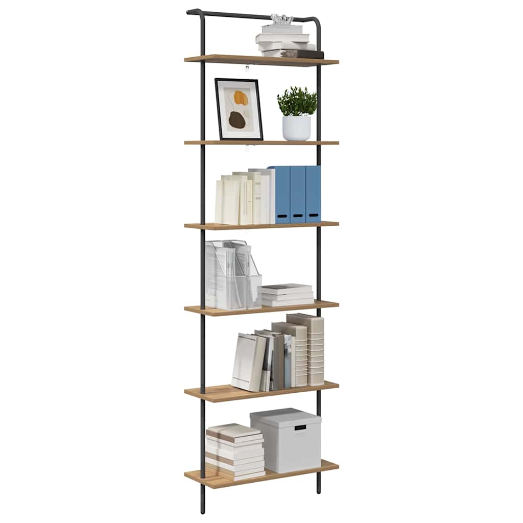 Bookshelf 6-Tier 60 x 24 x 203 cm Engineered wood Artisan Oak