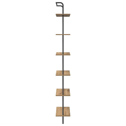Bookshelf 6-Tier 60 x 24 x 203 cm Engineered wood Artisan Oak