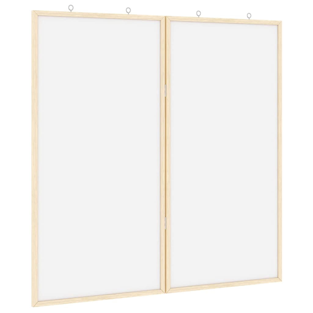 Bulletin Board 80 x 80 x 1.4 cm Solid pine wood White Foldable