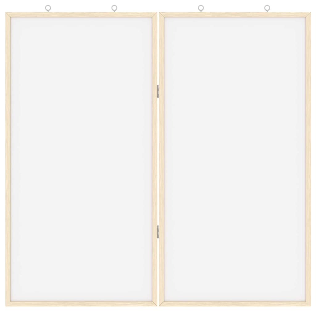 Bulletin Board 80 x 80 x 1.4 cm Solid pine wood White Foldable