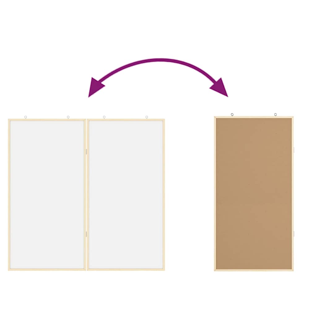 Bulletin Board 100 x 100 x 1.4 cm Solid pine wood White