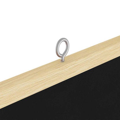 Bulletin Board 80 x 80 x 1.4 cm Solid pine wood Black Foldable