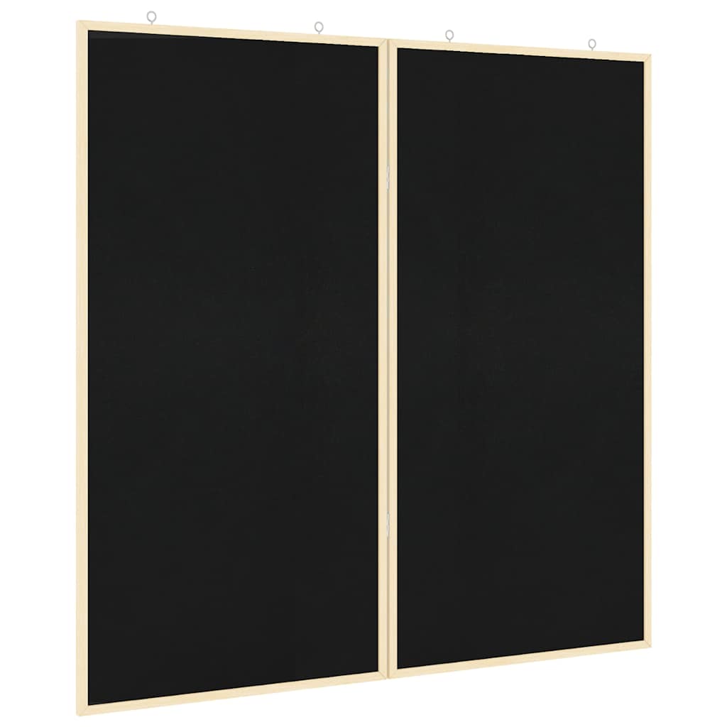 Bulletin Board Folding Black 100 x 100 x 1.4 cm Solid pine wood