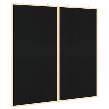 Bulletin Board Folding Black 100 x 100 x 1.4 cm Solid pine wood