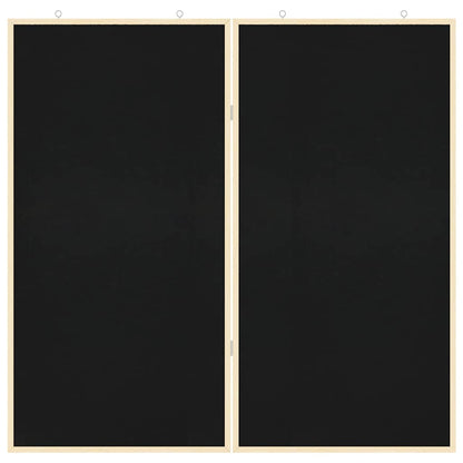 Bulletin Board Folding Black 100 x 100 x 1.4 cm Solid pine wood