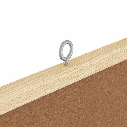 Bulletin Board 80 x 80 x 1.4 cm Solid pine wood Brown Foldable