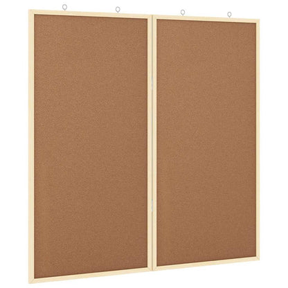 Bulletin Board 80 x 80 x 1.4 cm Solid pine wood Brown Foldable