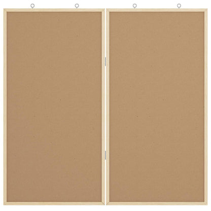 Bulletin Board 80 x 80 x 1.4 cm Solid pine wood Brown Foldable