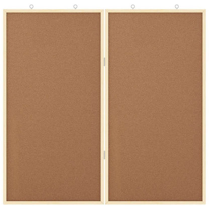 Bulletin Board 80 x 80 x 1.4 cm Solid pine wood Brown Foldable