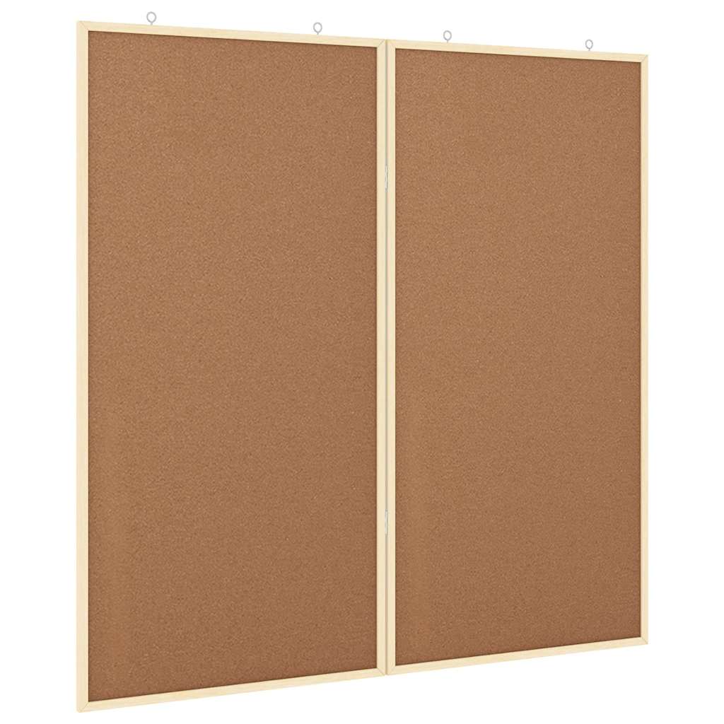 Bulletin Board 100 x 100 x 1.4 cm Solid pine wood Brown