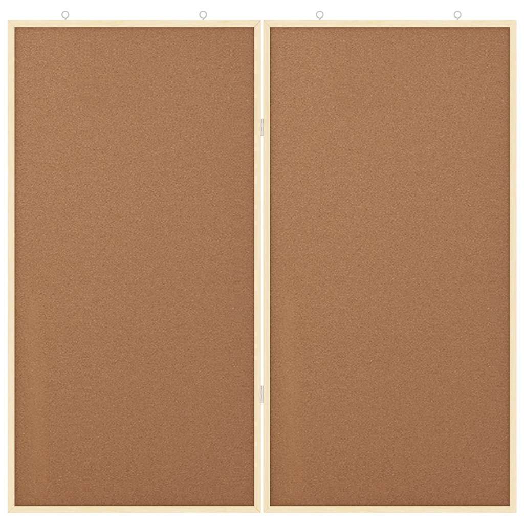 Bulletin Board 100 x 100 x 1.4 cm Solid pine wood Brown