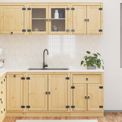 Cabinet SKI 4 pcs Honey Brown Solid Pine Wood