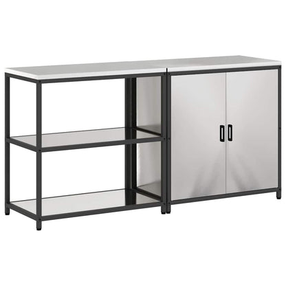 Kitchen Storage Set HATTEM 2 pcs Silver Stainless Steel