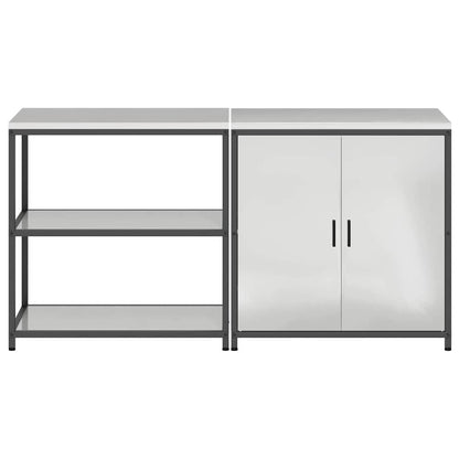 Kitchen Storage Set HATTEM 2 pcs Silver Galvanised Steel