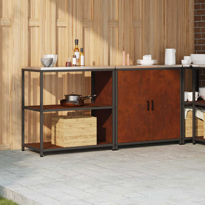 Kitchen Storage Set HATTEM 2 pcs Rusty Steel