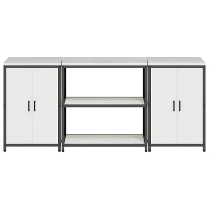 Kitchen Storage Set HATTEM 3 pcs White Cold-rolled Steel