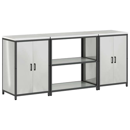 Kitchen Storage Set HATTEM 3 pcs Silver Galvanised Steel
