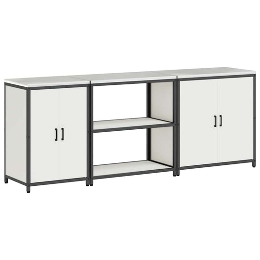 Kitchen Storage Set HATTEM 3 pcs White Cold-rolled Steel