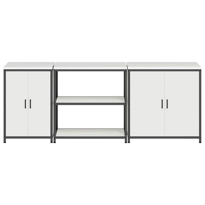 Kitchen Storage Set HATTEM 3 pcs White Cold-rolled Steel