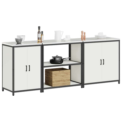 Kitchen Storage Set HATTEM 3 pcs White Cold-rolled Steel