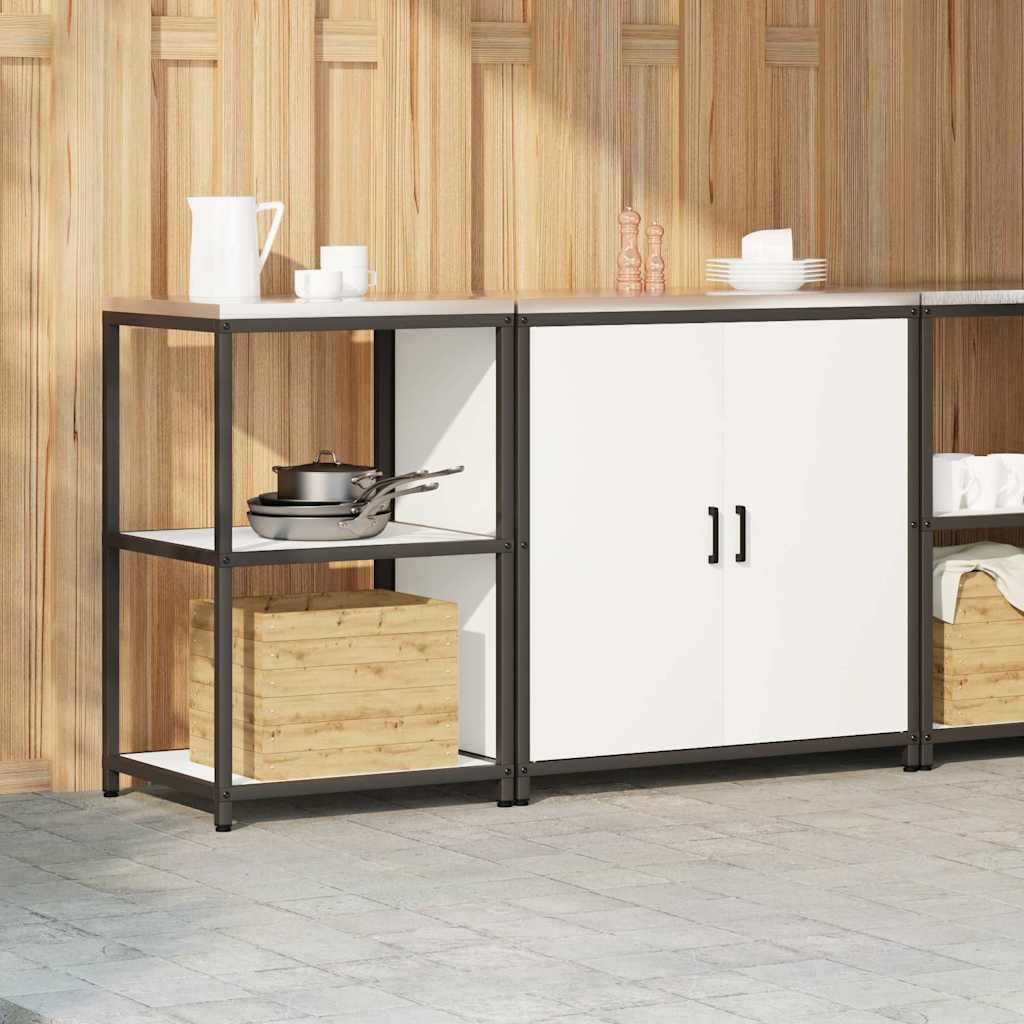 Kitchen Storage Set HATTEM 2 pcs White Cold-rolled Steel