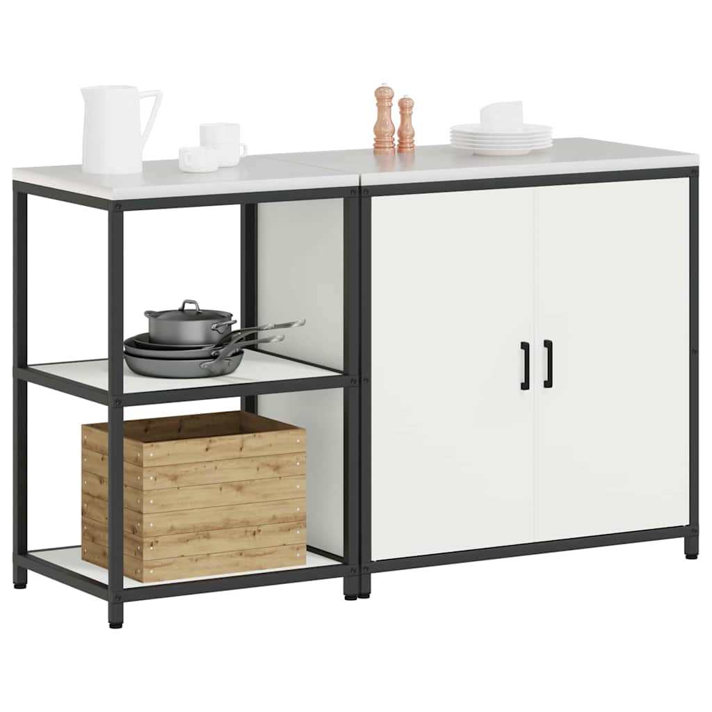Kitchen Storage Set HATTEM 2 pcs White Cold-rolled Steel