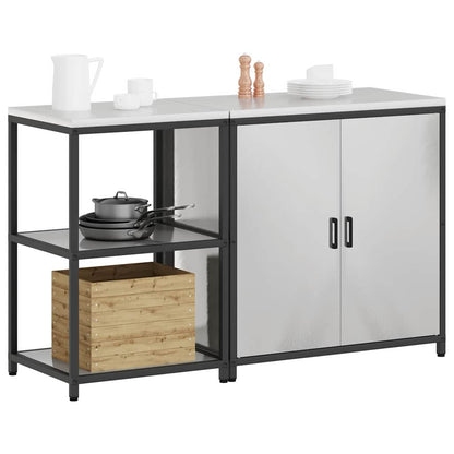 Kitchen Storage Set HATTEM 2 pcs Silver Stainless Steel