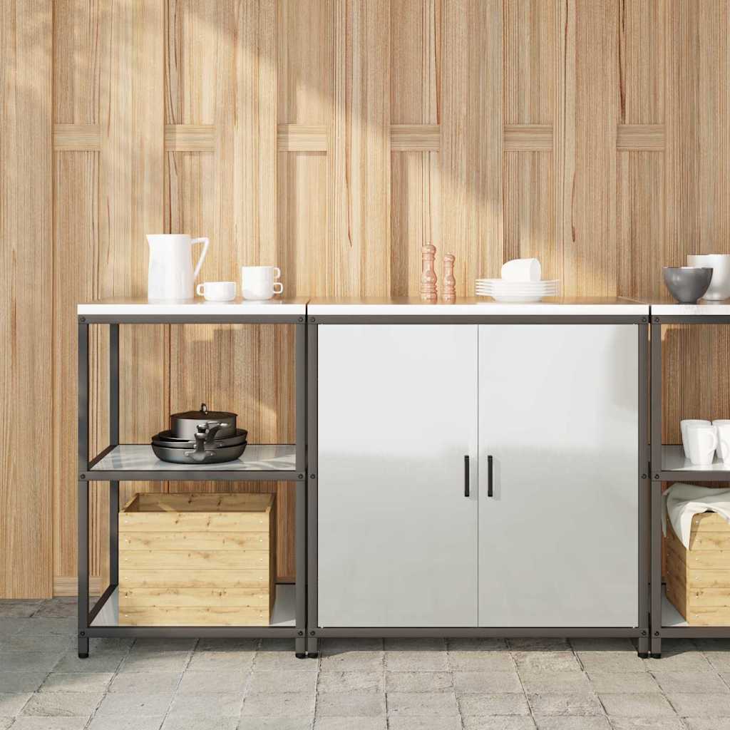 Kitchen Storage Set HATTEM 2 pcs Silver Galvanised Steel