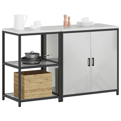 Kitchen Storage Set HATTEM 2 pcs Silver Galvanised Steel