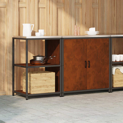 Kitchen Storage Set HATTEM 2 pcs Rusty Steel