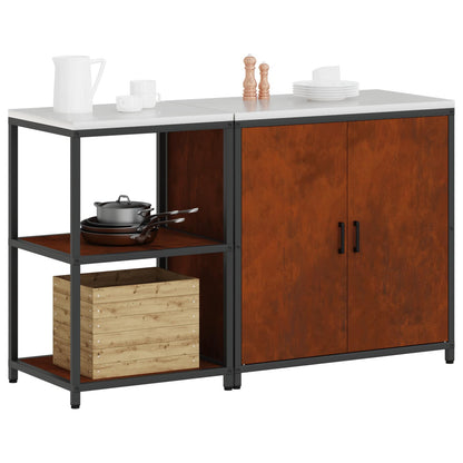 Kitchen Storage Set HATTEM 2 pcs Rusty Steel