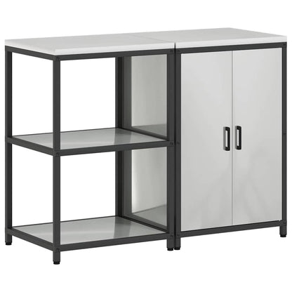 Kitchen Storage Set HATTEM 2 pcs Silver Galvanised Steel