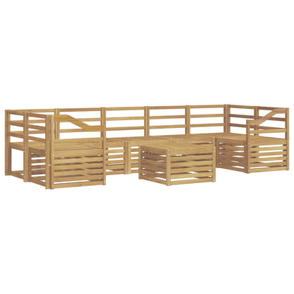 Outdoor Sofa Set 8 pcs White Solid Acacia Wood