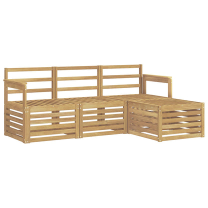 Outdoor Sofa Set 4 pcs White 189.5 x 122.5 x 73 cm