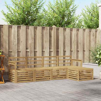 Outdoor Sofa Set 5 pcs White 249 x 122.5 x 73 cm