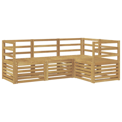 Sofa Sets 4 pcs White 185.5 x 126.5 x 73 cm Solid Acacia Wood