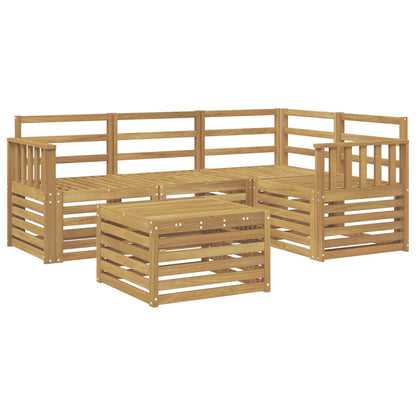 Outdoor Sofa Set 5 pcs White 59 x 59 x 37 cm Solid Acacia Wood