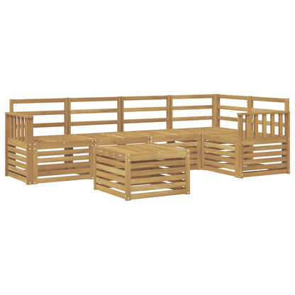 Outdoor Sofa Set 6 pcs White 59 x 59 x 37 cm Solid Acacia Wood