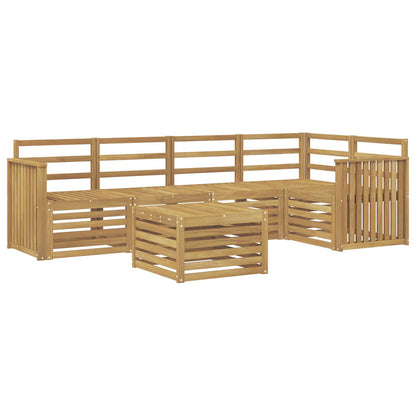 Outdoor Sofa Set 6 pcs White 59 x 59 x 37 cm Solid Acacia Wood