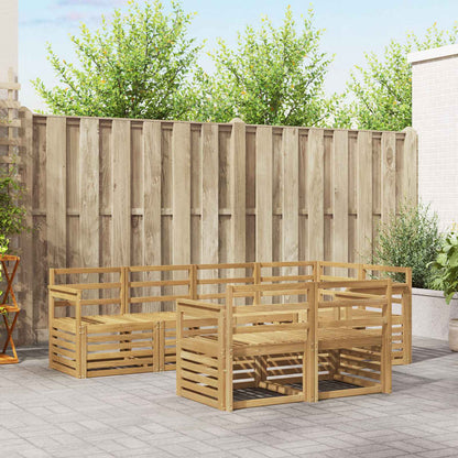 Outdoor Sofa Set 7 pcs White 247 x 128.5 x 73 cm