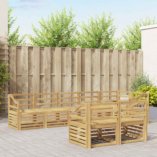 Outdoor Sofa Set 8 pcs White Solid Acacia Wood