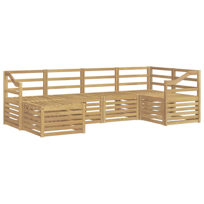 Outdoor Sofa Set 6 pcs White Polyester