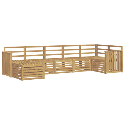 Outdoor Sofa Set 7 pcs White