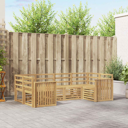Outdoor Sofa Set 6 pcs White 245 x 128.5 x 73 cm
