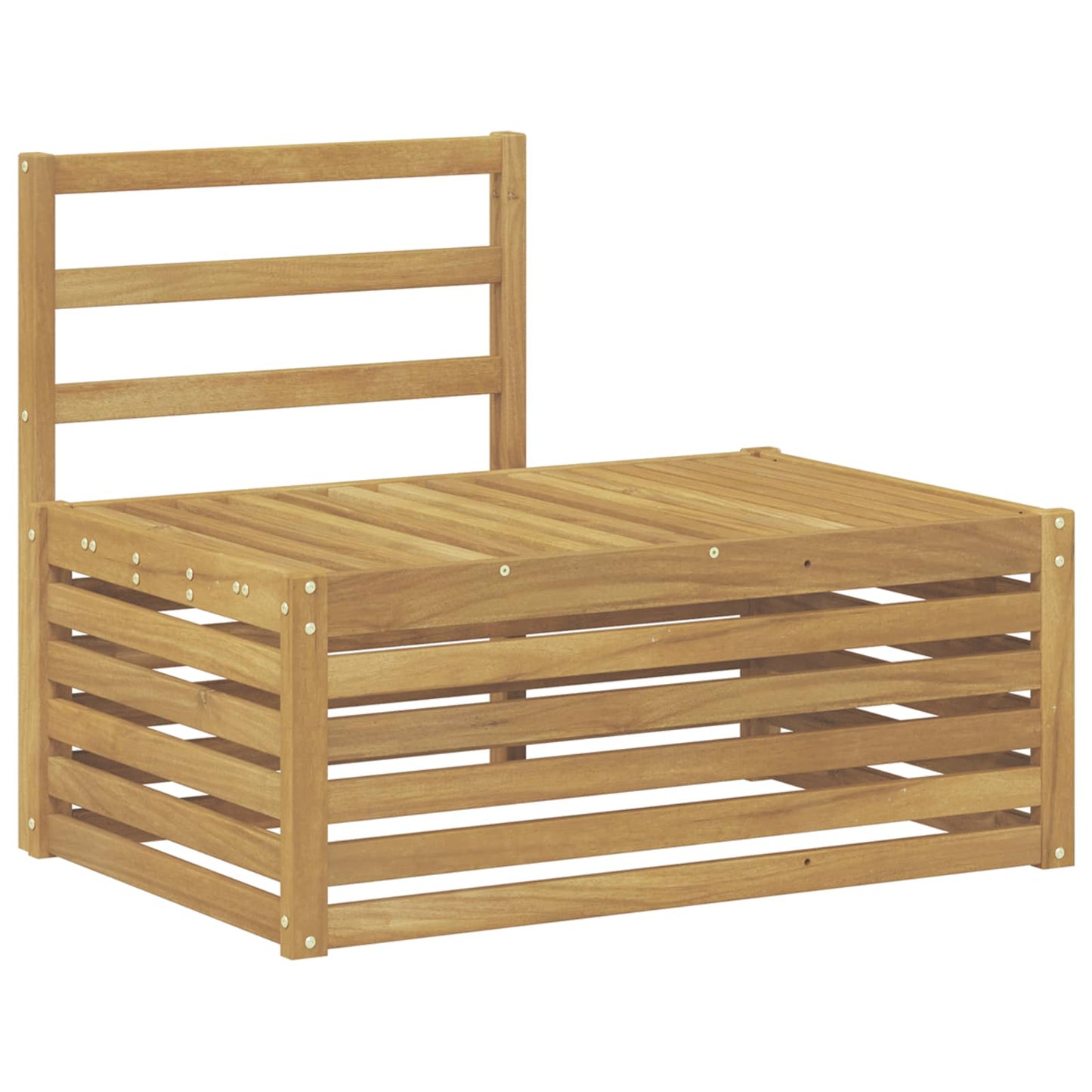 Outdoor Sofa Set 4 Piece White Solid Acacia Wood