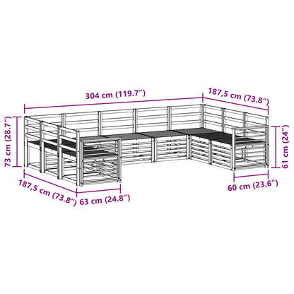 Sofa Sets Solid Acacia Wood