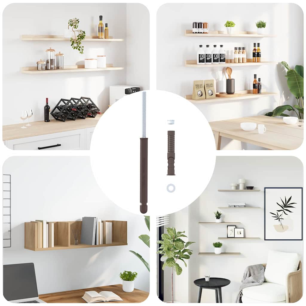 Floating Shelf Brackets 12 pcs Beige Ø10 x 170 mm Steel