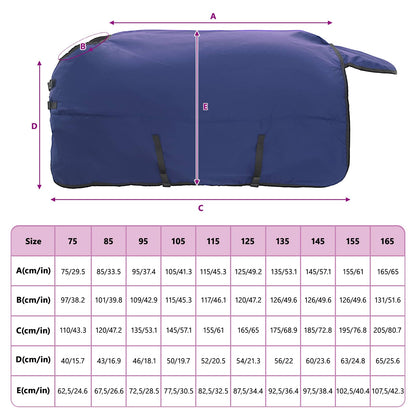 Horse Blanket Full Navy Blue 145 cm Polyester