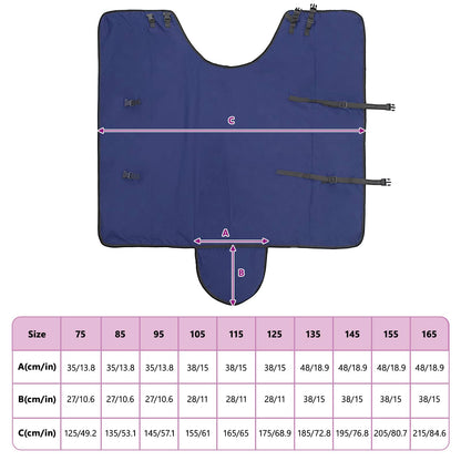Horse Blanket Full Navy Blue 155 cm Polyester