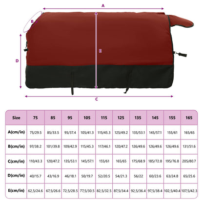 Horse Blanket Bordeaux and Black 75 cm Polyester